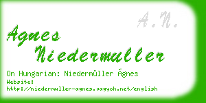 agnes niedermuller business card