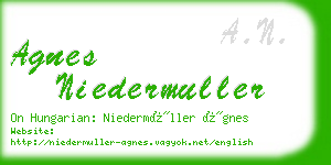 agnes niedermuller business card